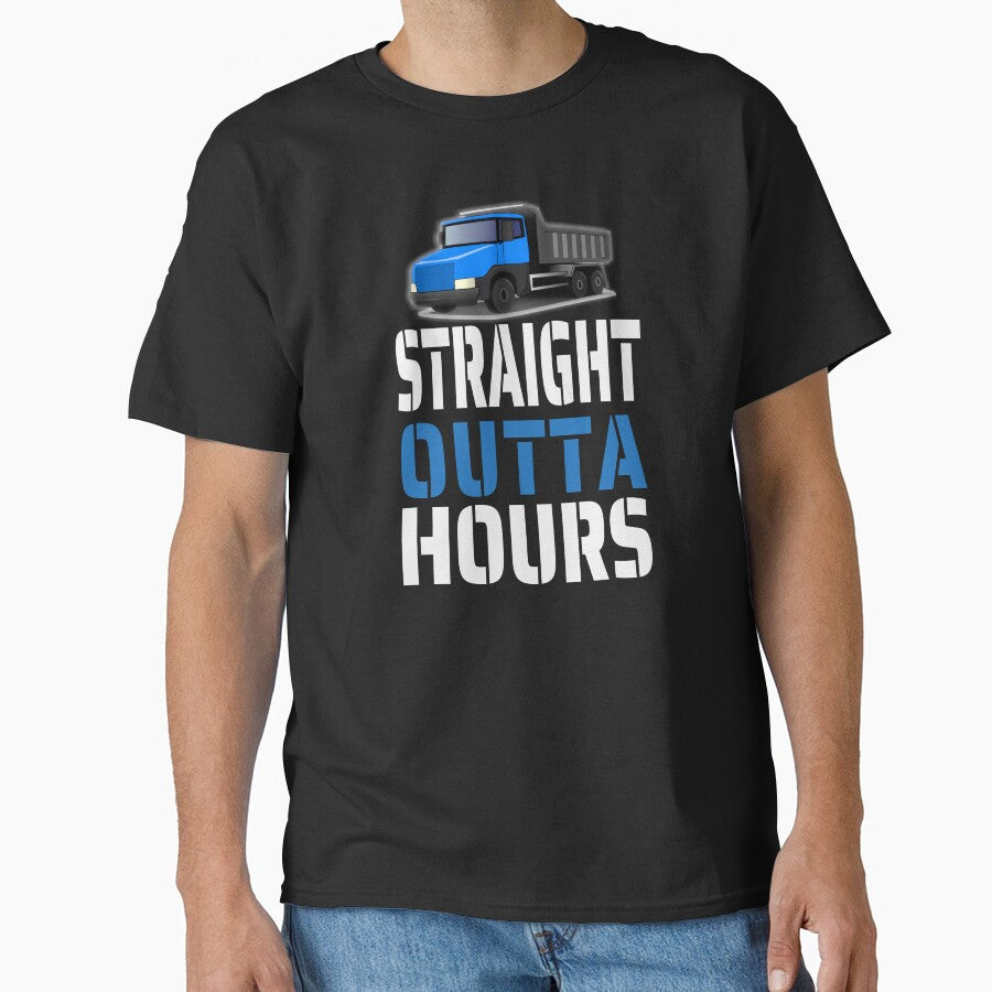 Funny Straight Outta Hours Loves Trucker Car Shirt Men Women by Fatimah Saeed