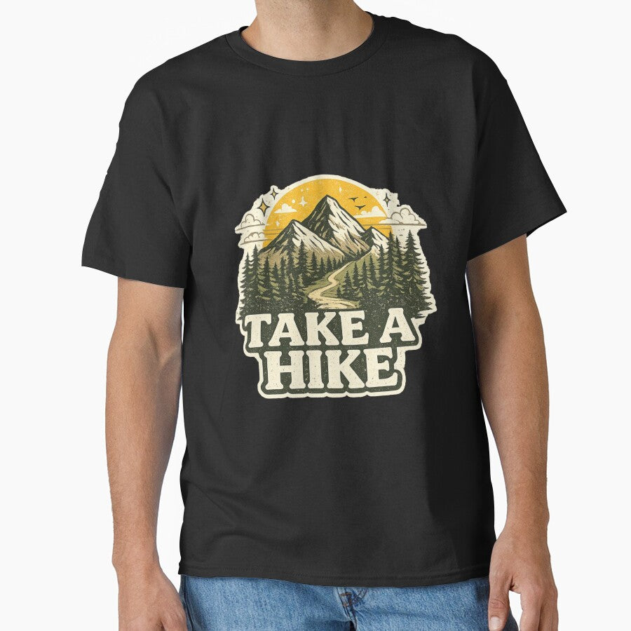 Take A Hike Vintage Mountain Adventure Design by Tropivaro