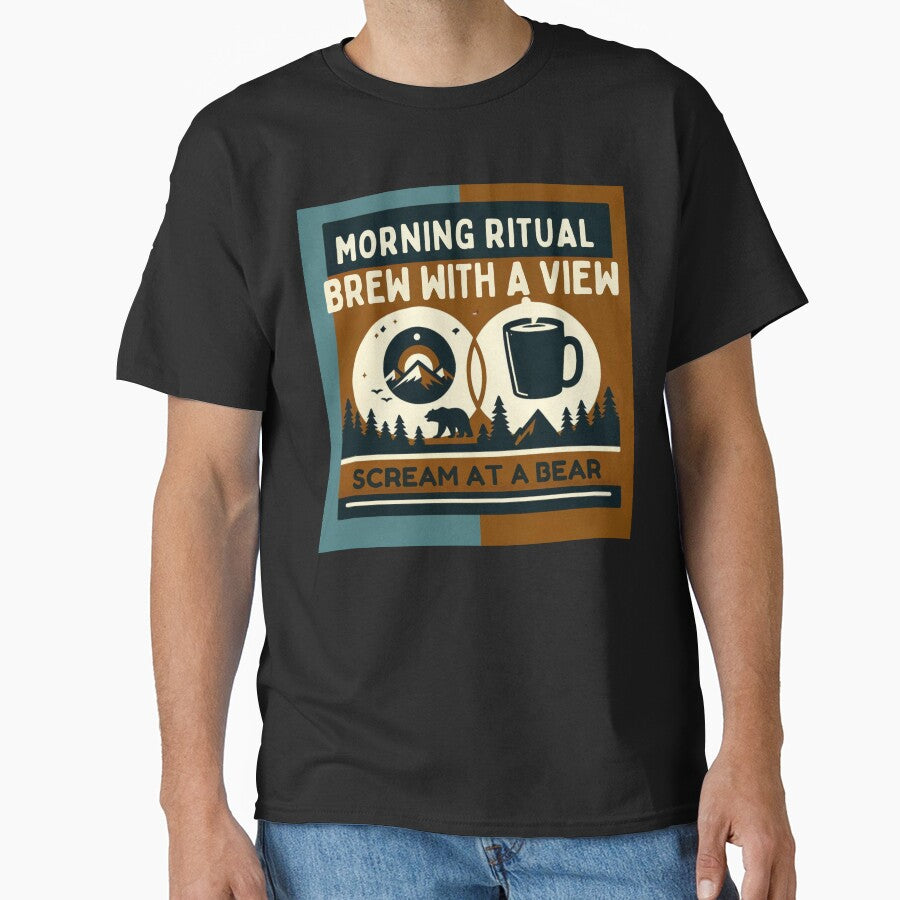 Brew With a View Scream at a Bear | Coffee and Camping | Coffee and Camping Gift by runeroge13