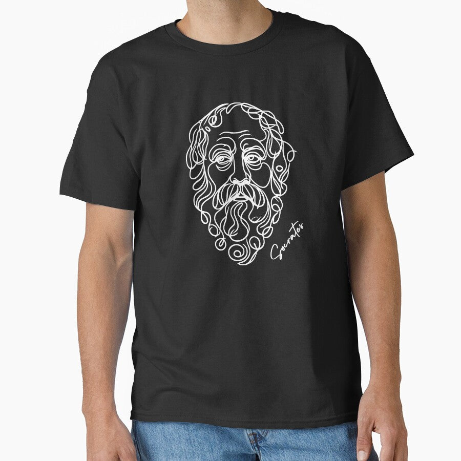Minimalist Socrates (dark mode with name) by serendipitouspicks