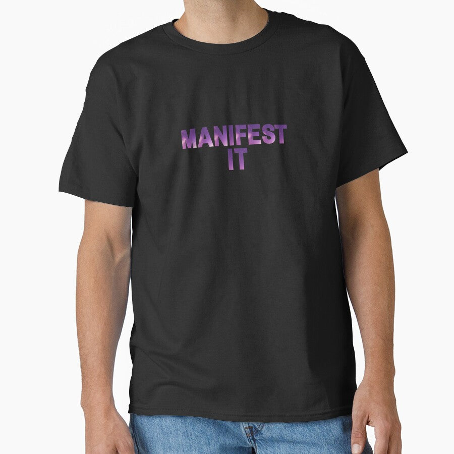Manifest It | Manifest Your Dream Life & Goals | Manifestation & Law of Attraction (loa) Inspiring Text In Purple (Pink clouds) by Highon444