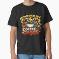 Powered by Coffee and Chaos for Coffee Lover Quote Design for Caffeine Addicts & Barista Life for T-Shirt, Sticker, iPhone case, mug, bag, hoodie by ArtByTripti