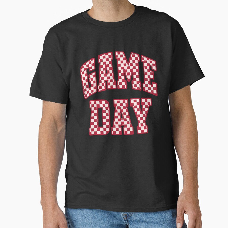 Game Day - Football, Red and Black,, Preppy Football, Football Mom, Cute Football by marnisa
