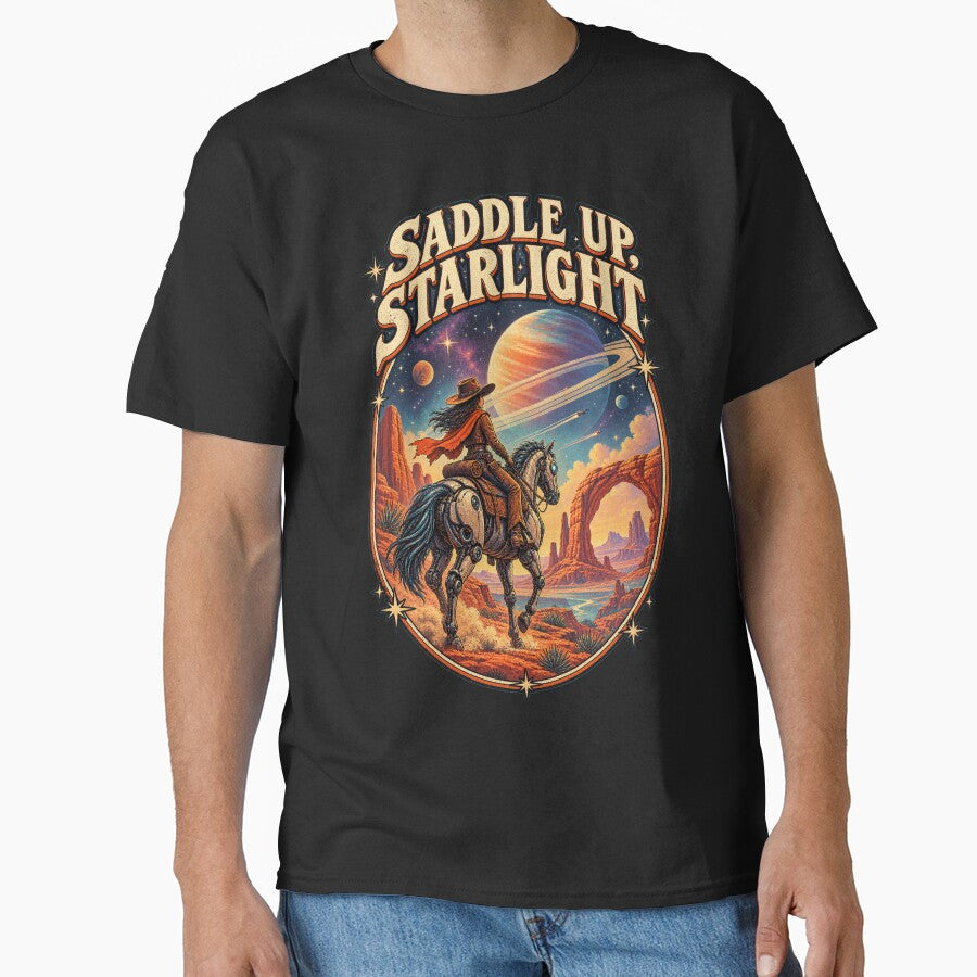Saddle Up, Starlight — Cosmic Western Space Cowboy by GSideArtStore