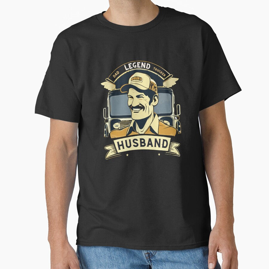 Husband Dad Trucker Legend V2 by JPMprints