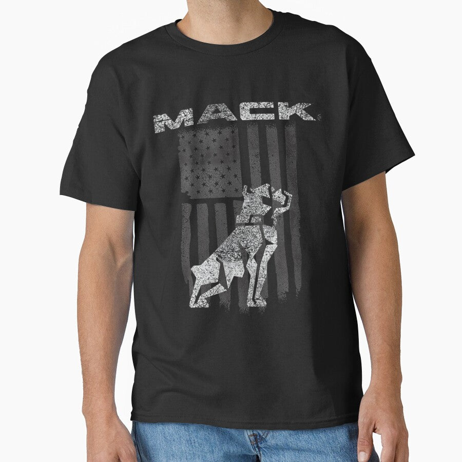 Mack Trucks Mack The Bulldog With American Flag Trucker | Perfect Gift For You And Friends by Matrix1992
