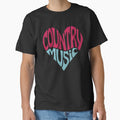 Country Music Heart For Country Music Fans - distressed finish by Phase2Tees