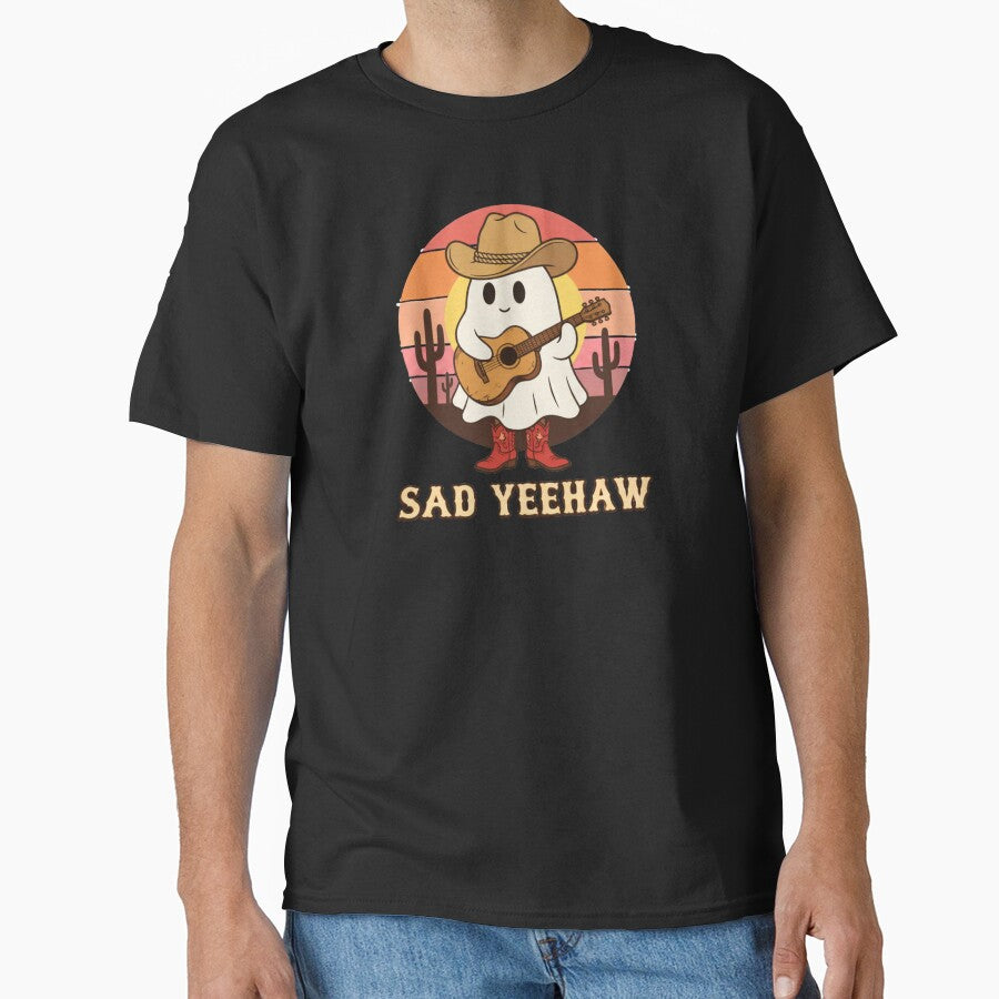 Cute Ghost Cowboy Playing Guitar by GeekGuysShop