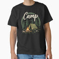 Camp – Vintage Forest Tent and Campfire by teemsa