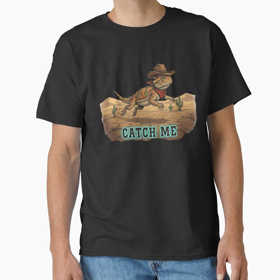Catch Me – Funny Western Lizard Design, Desert Outlaw Humor by Anyshca