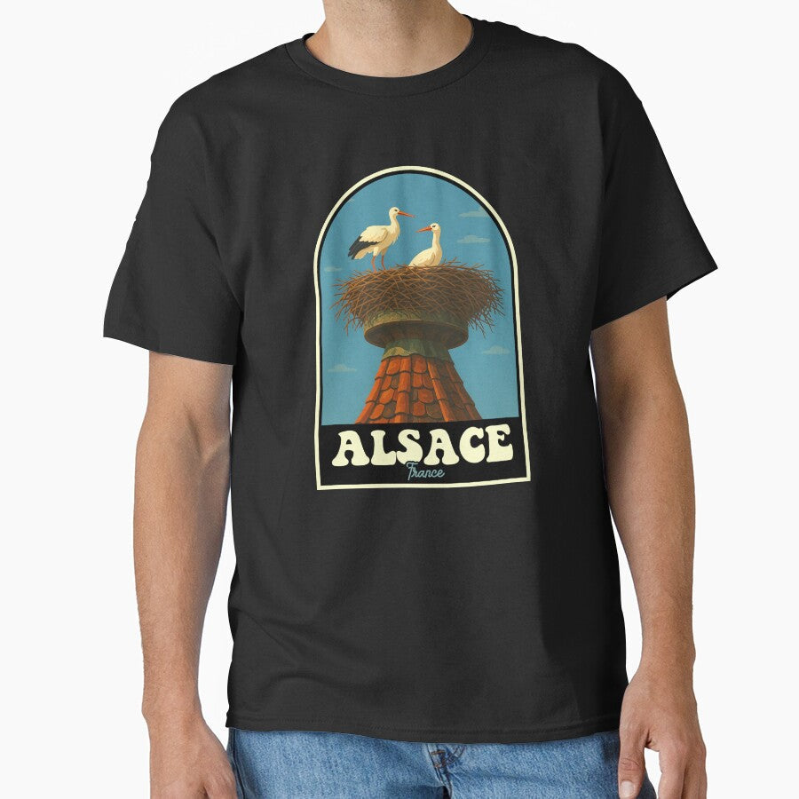 Alsace France Storks Vintage Travel Design by JackCurtis1991 Unisex