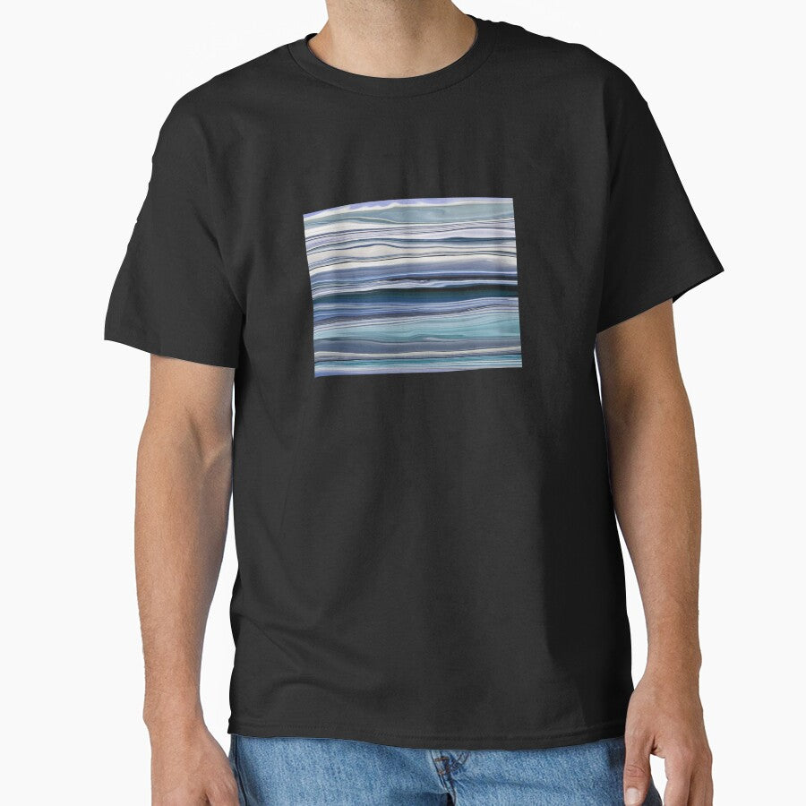 Abstract Ocean Horizontal Lines Coastal Style Décor Beachy Vibes Art 4 of 20 by Beachy