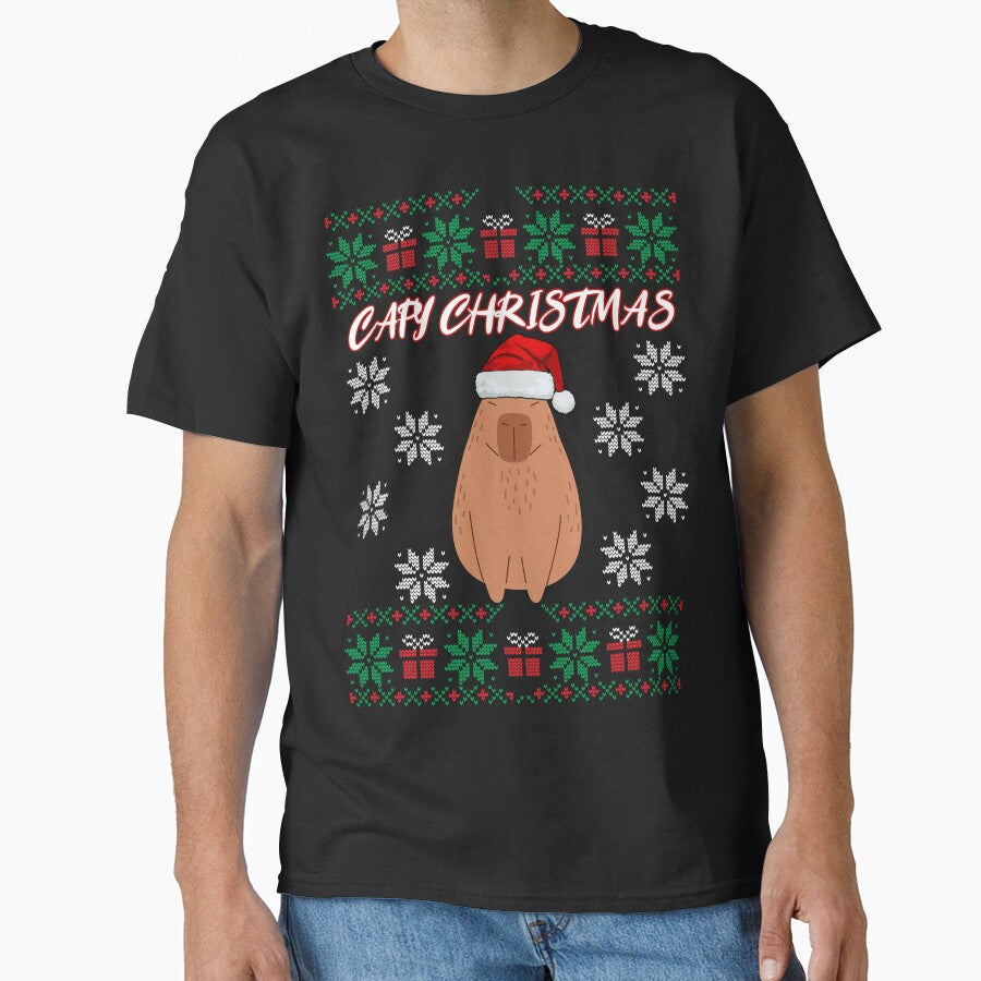 Capy Christmas: Capybara Christmas Xmas Santa Hat by EmiAndMike