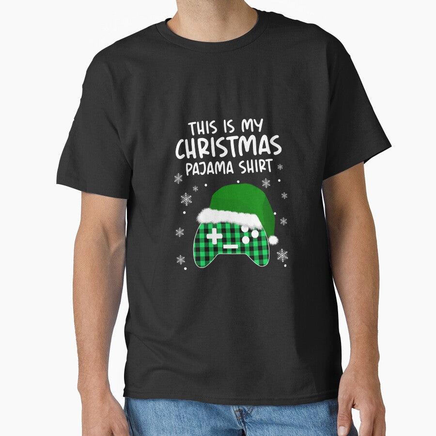 This Is My Christmas Pajama ELF Hat Plaid Video Game Lover by JadenEdmond