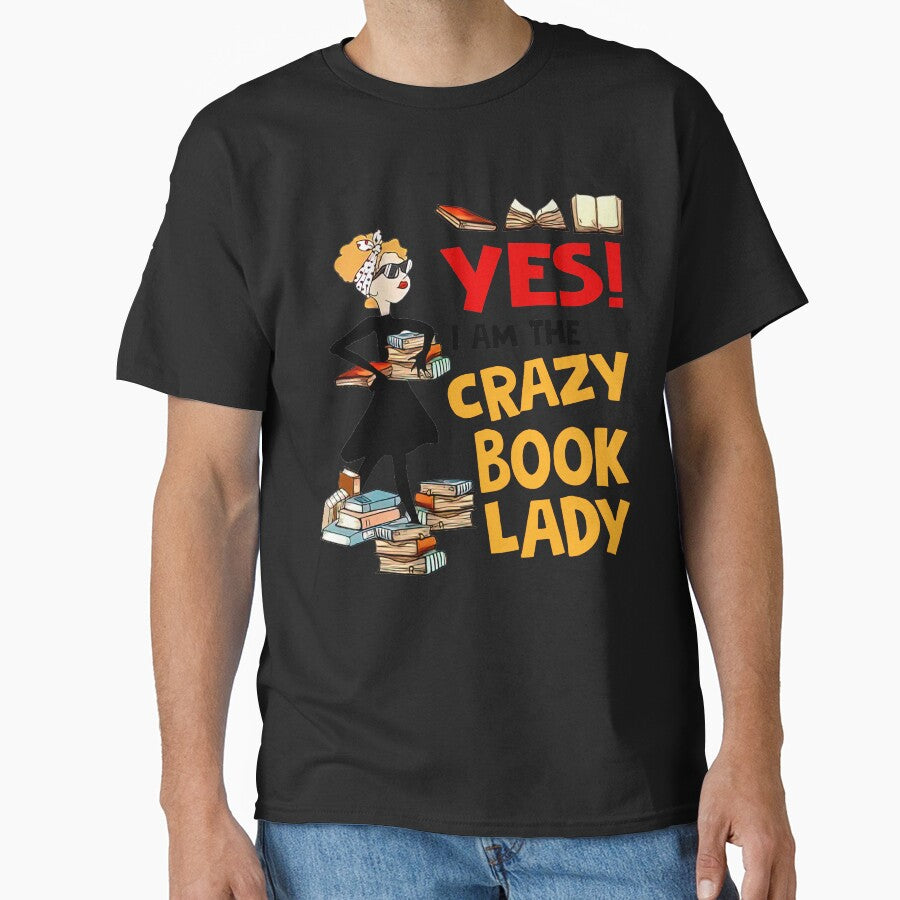 Yes I'm The Crazy Book Lady Book Lover Book Nerd Librarian by Mariaxjulio