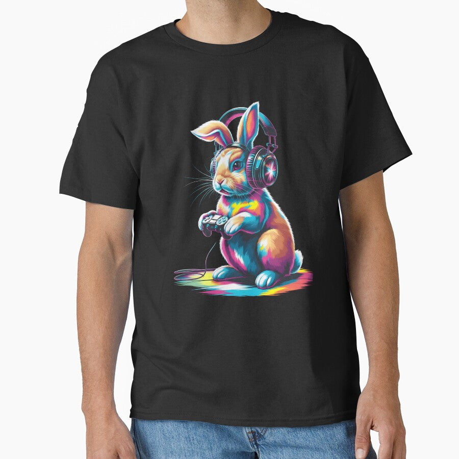 Easter Day Rainbow Cute Bunny Funny Boys Girls Kids Gamer by TalalosART