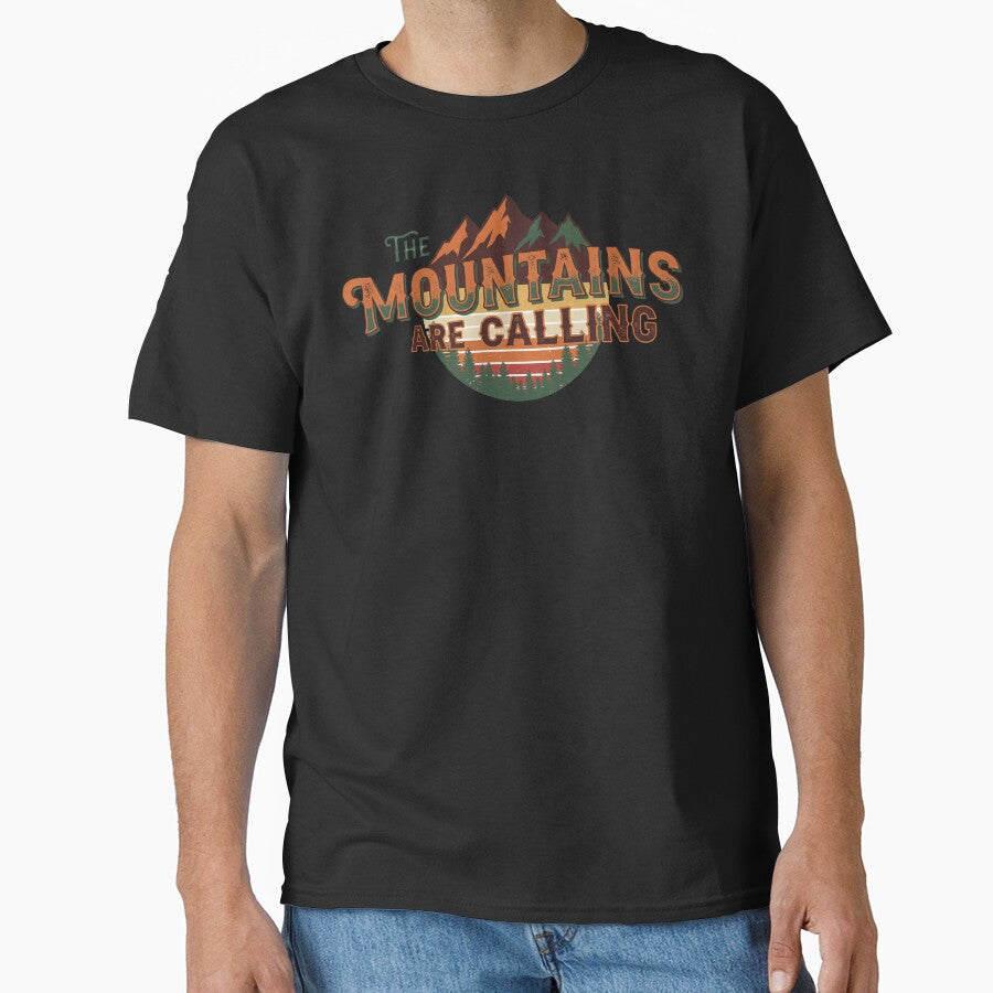 The Mountains Are Calling Vintage Hiking Adventure Graphic by SaDesign99
