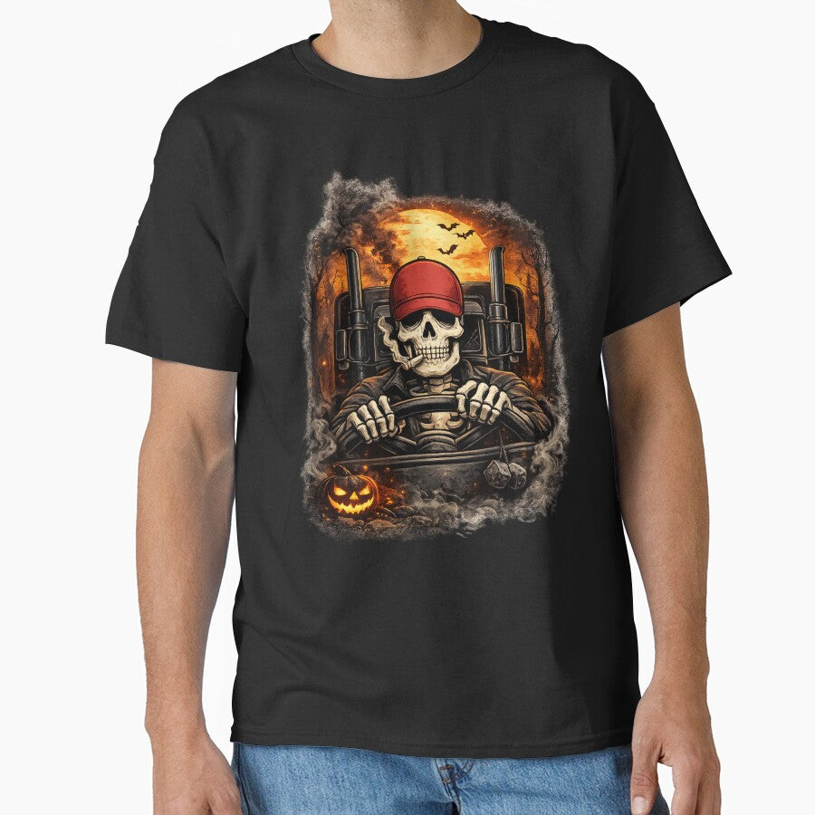 Skeleton Trucker Halloween Gift by Corvoria