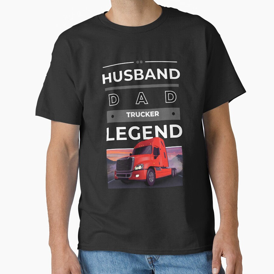 Husband Dad Trucker Legend - Cool and Funny Trucker by TheArtfulAttic