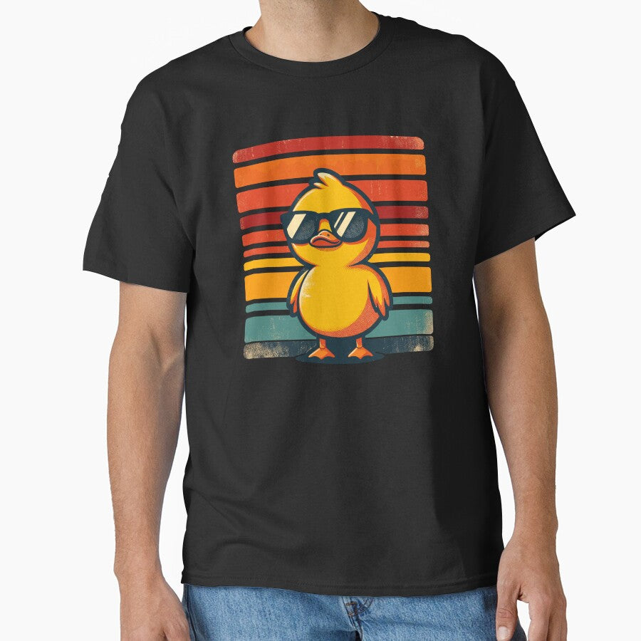 Cool Retro Yellow Duck in Sunglasses 70s 80s 90s Funny Duck by KsuAnn