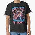 Autism Funny Animal Rizz Em With The Tism Art Autistic Racoon by AmandaNeeco