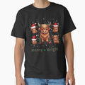 Cute Highland Cow Christmas Merry and Bright, Scottish, Cow Xmas Farmer, Christmas sweater with cute Highland Cow by Collagedream