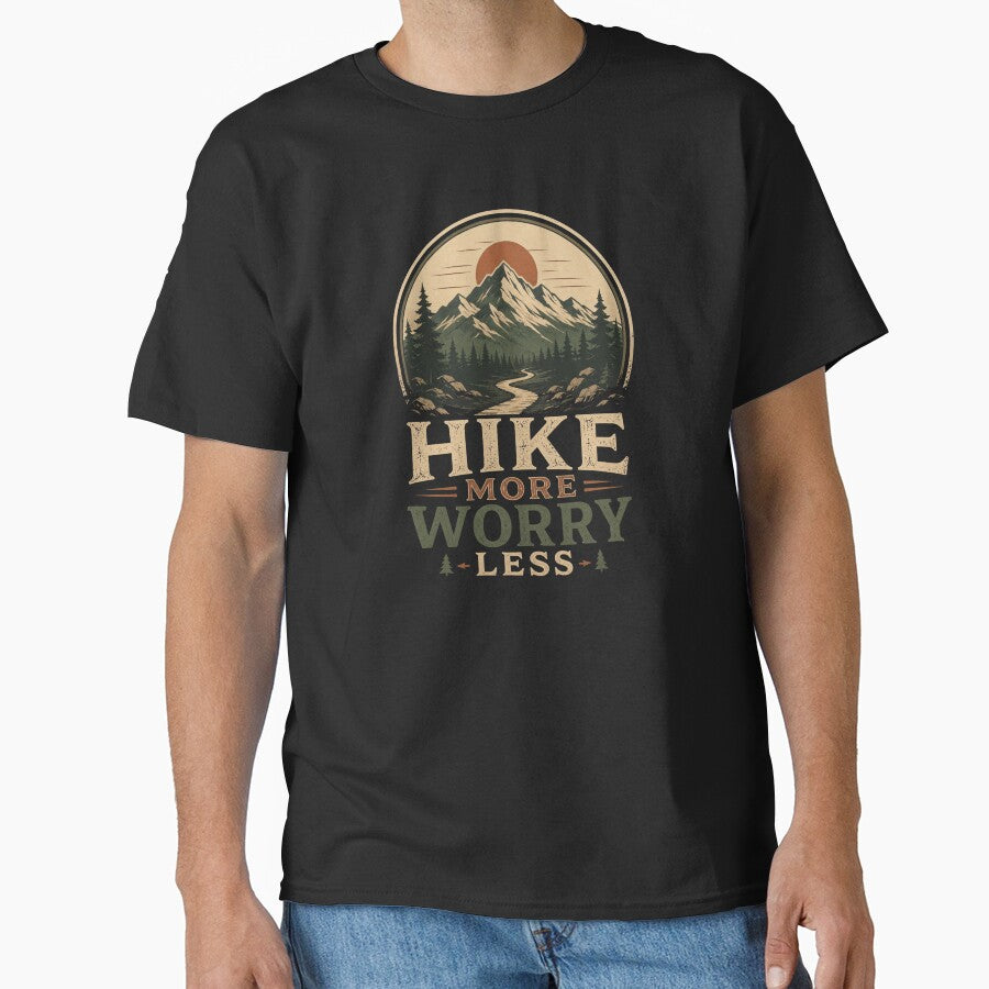 Hike More Worry Less Gifts Shirt for Nature Lover by MalwasBasket
