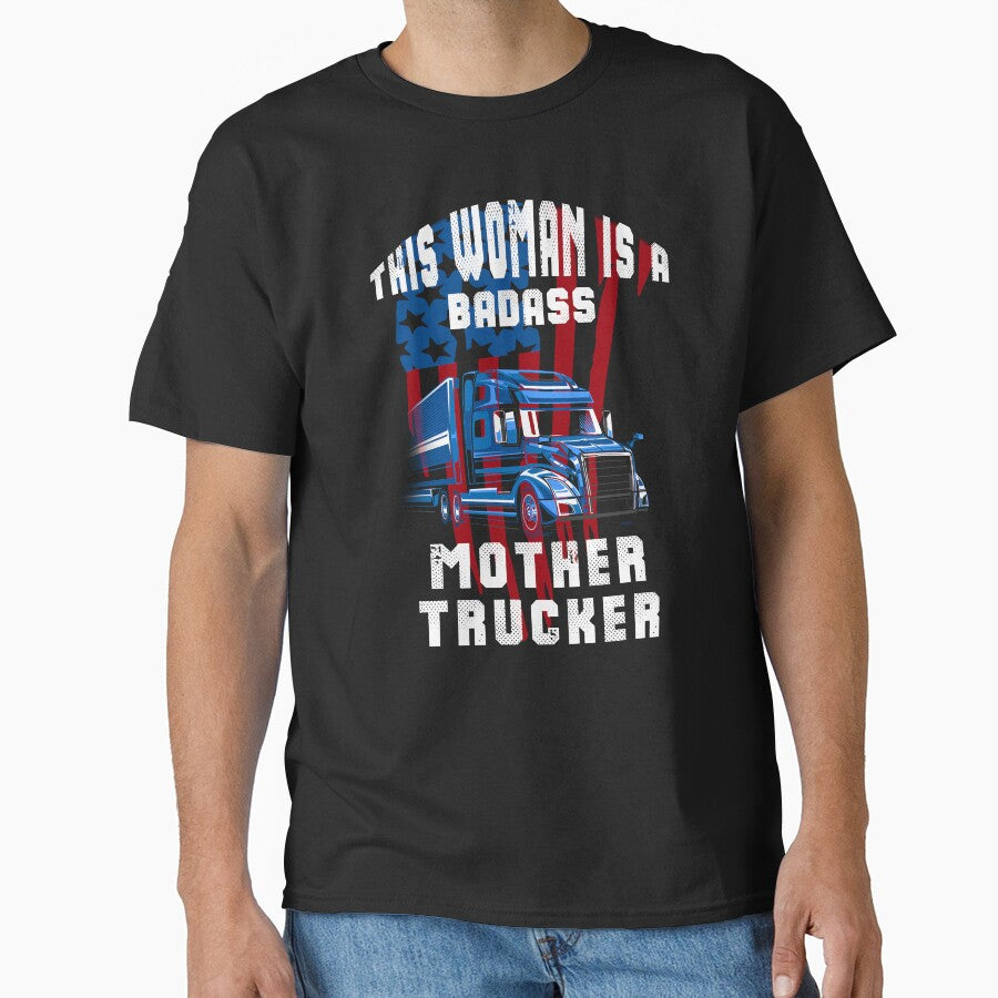 Badass Mother Trucker Gift for Woman Truck Driver by iPOPit