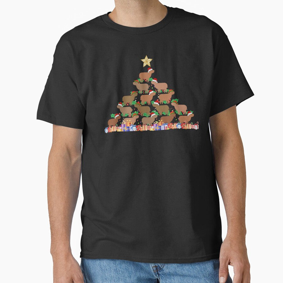 Capybara Christmas Tree Gift Funny Christmas Capybara by EmiAndMike