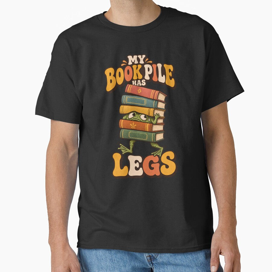My Book Pile Has Legs – Funny Frog Book Lover by Bawek85Designs