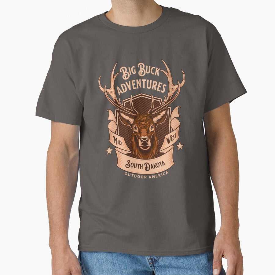 Vintage Deer Hunting South Dakota by CattlettArt
