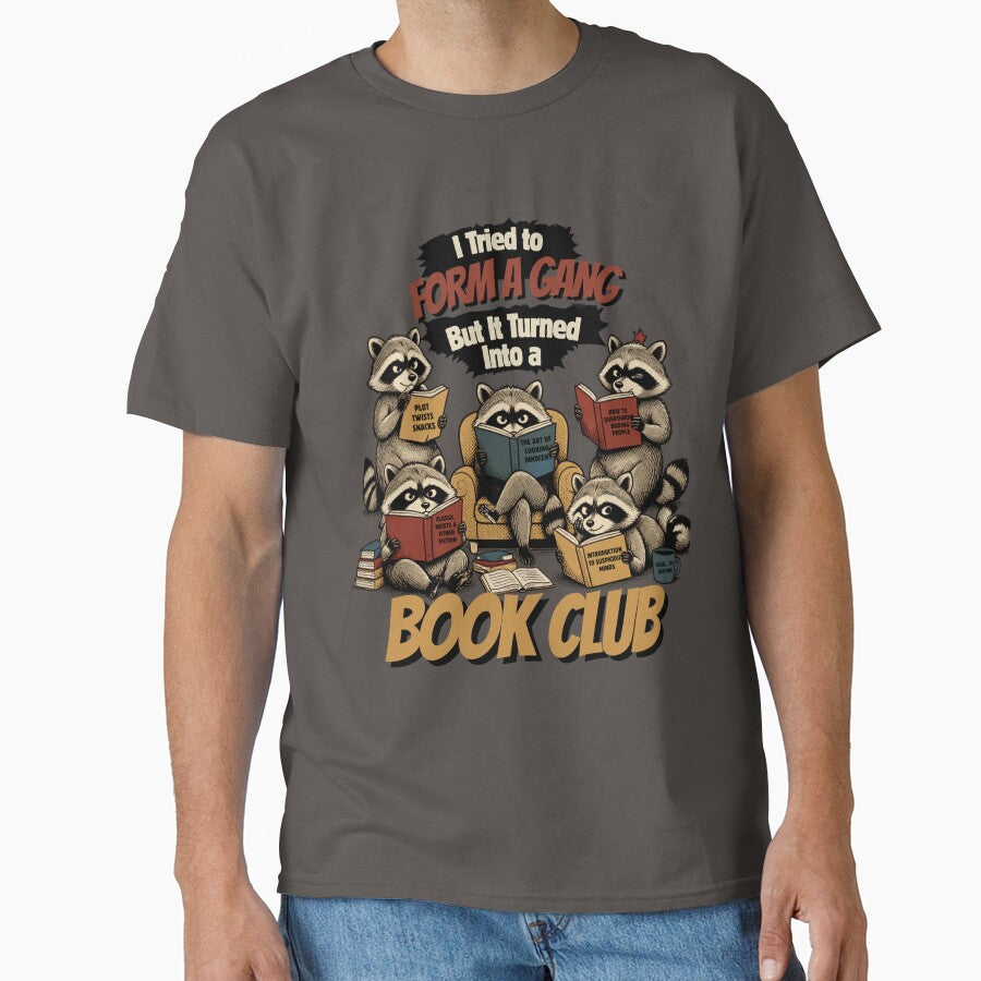 I Tried to Form a Gang But It Turned Into a Book Club – Funny Raccoon Book Lover by Magda-Creates