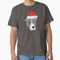 Christmas Grey and White Pitbull by KCPetPortraits