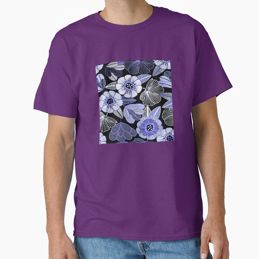 Flower Lines in Blue by ViaARTfactory