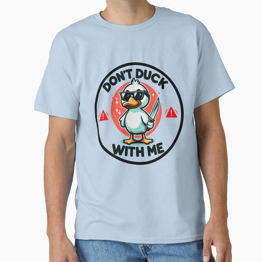 Cool Bad Boy Duck: 'Don't Duck With Me' - Funny and Violent Duck Design by Ali Doodles