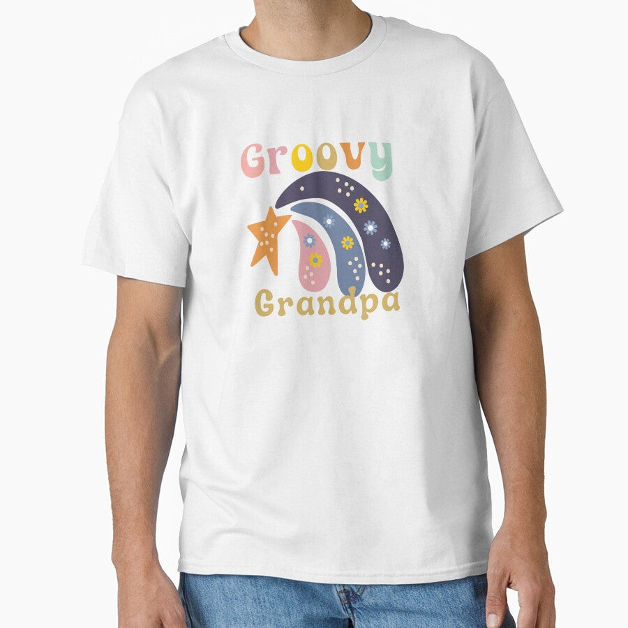 Groovy Grandpa Floral Star Retro Design by Raise2Shine