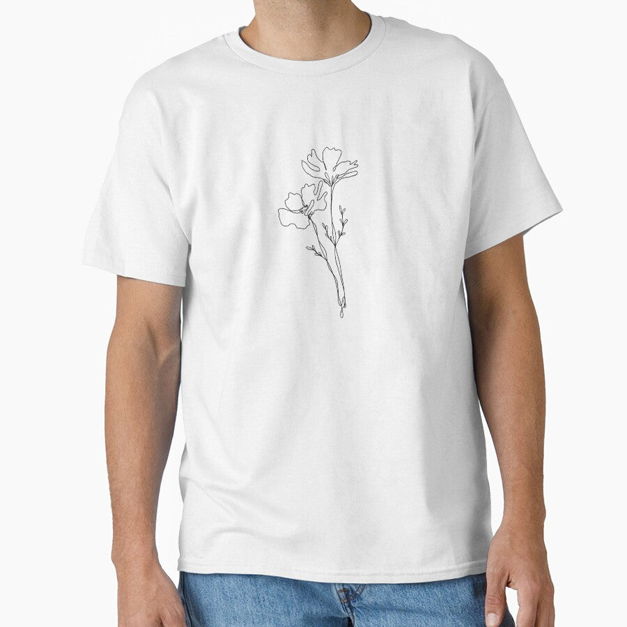 Wildflower Single Line Art by RachelFCreative