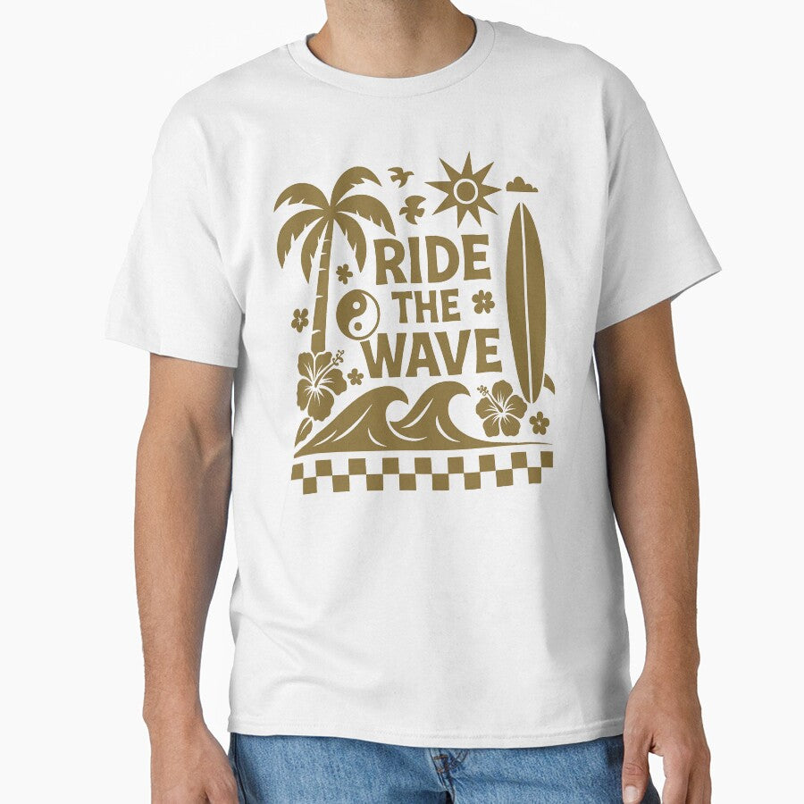 Ride The Wave Surf Design – Retro Coastal Artwork by Maddy Designs