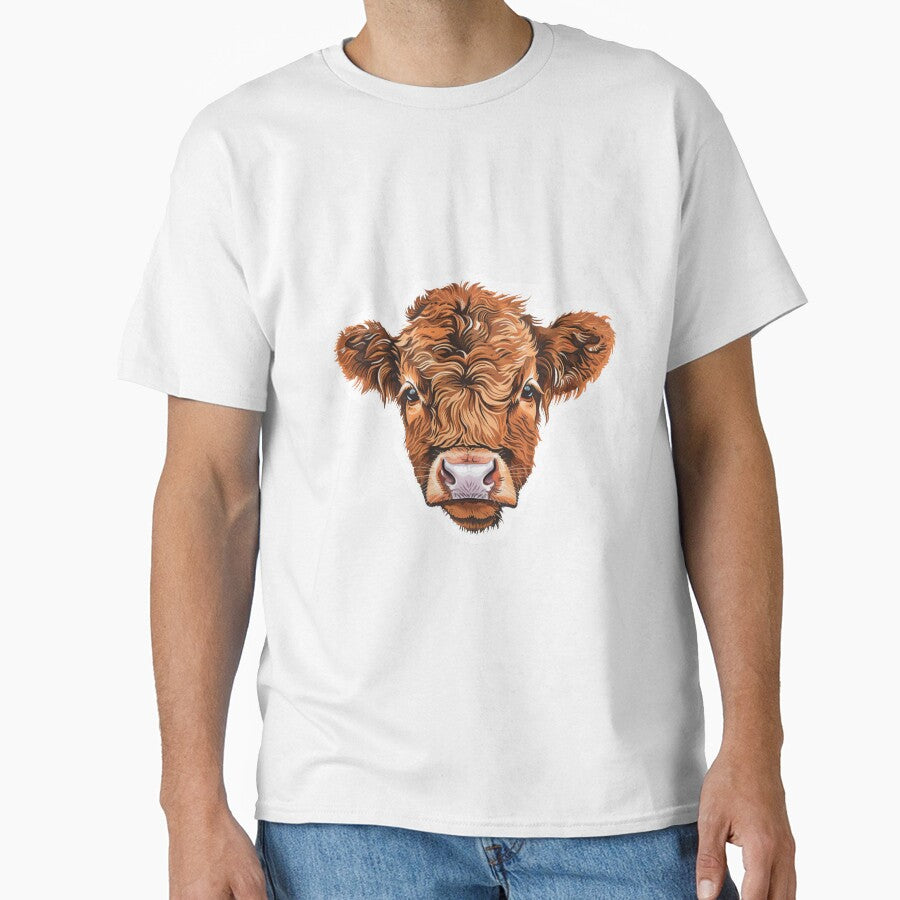 Baby Highland Cow by Line Designs By Duck