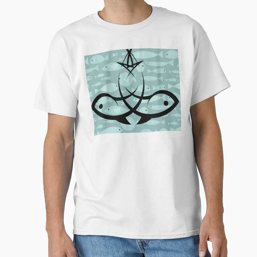 Abstract Ocean Fish Pattern | Minimalist Underwater Sea Life Design | Nautical Art by Palette _Vibes