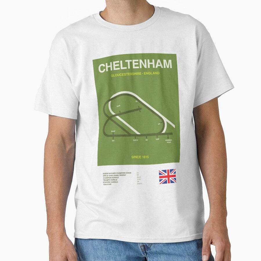 Minimalist Cheltenham Horse Racing Line Print by The Circuit Collection