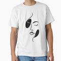 Abstract Face Line Art – Minimalist Modern Portrait by GraphiteRealm