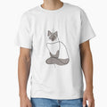 Cute Persian Cat Minimalist Line Art by KroomanLyrebird