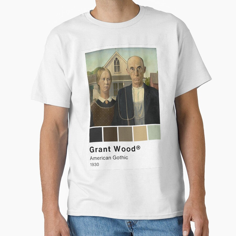 Grant Wood - American Gothic - Pantone Color swatch, Art Paintings Art history by Lemon-y-Shark