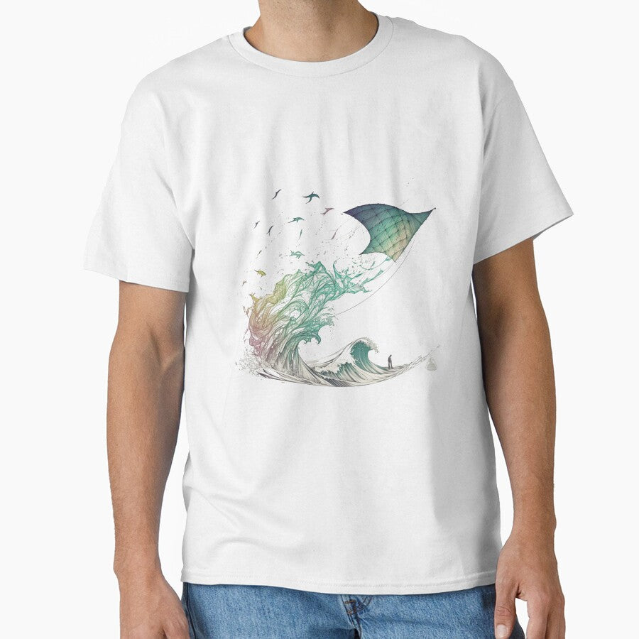 line art wave kite by Richstd