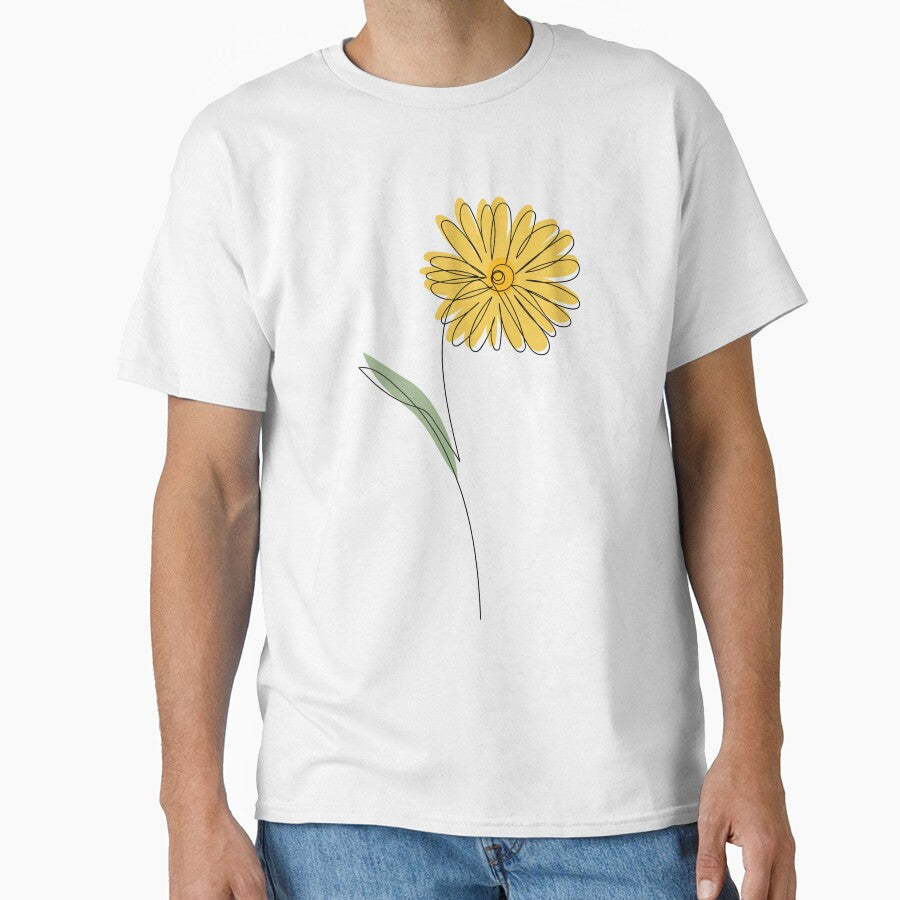 Line art flower drawing, yellow color by asbno19