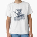 Vintage Highland Cow Kayaking Water Sports Animal Lover by DoodleTortle
