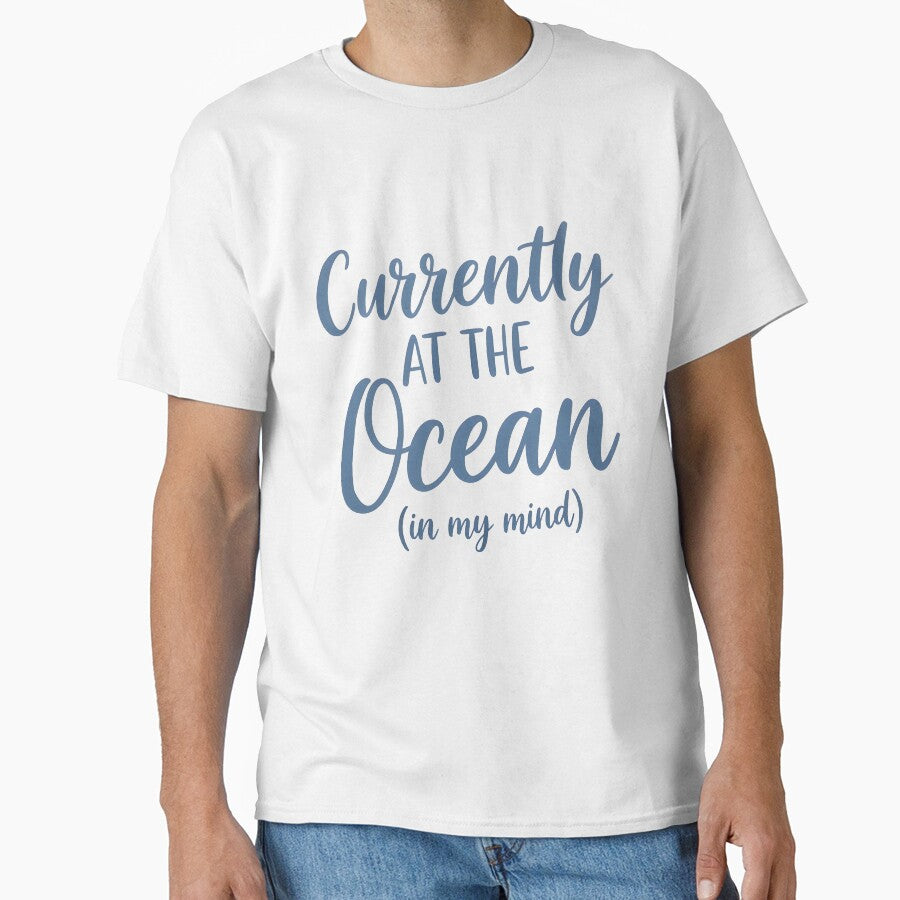 Currently at the Ocean (In My Mind) – Coastal Escape Typography Design by Sea Gem