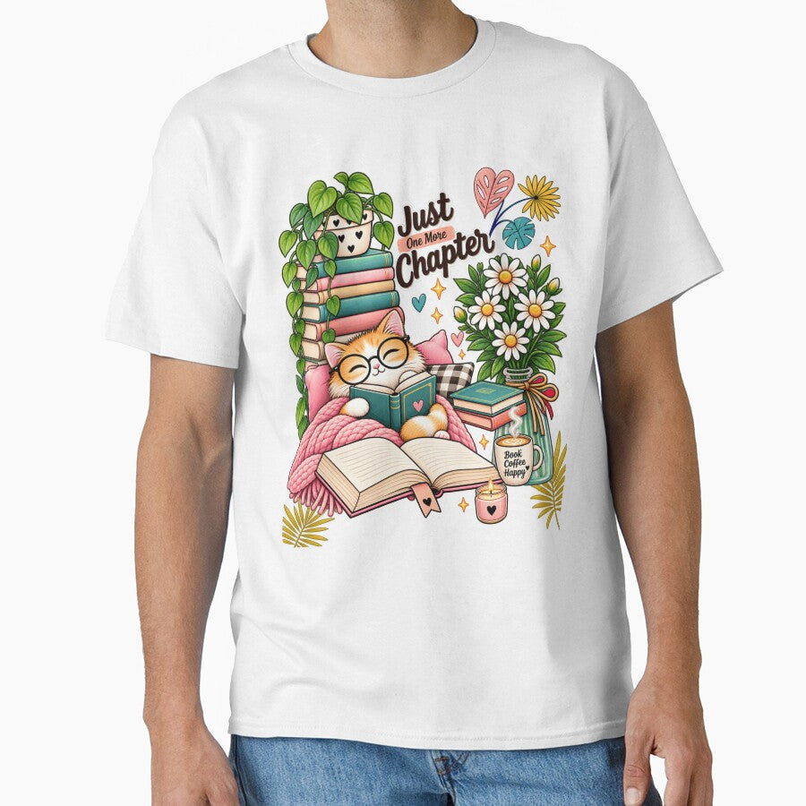 Just One More Chapter – Cozy Book Lover Cat by PaginaBrew