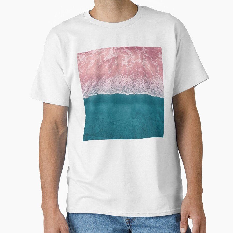 Pink and Blue Aesthetic Pretty Ocean Waves Pastel Beach Aerial Coastal / Ocean texture / Shore / Travel / Explore / Water / Vacation / Sea Wave/ Nature Lover by TeenLake